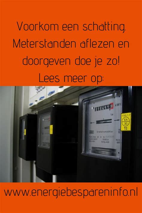 Meterstanden aflezen en doorgeven 